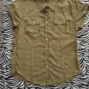 Womens button down colar shirt.